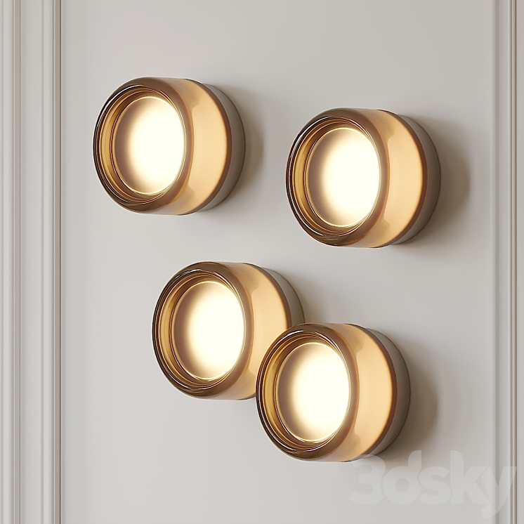 Dimple Smoke Sconce by Rich Brilliant Willing 3DS Max - thumbnail 1