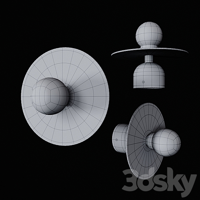 Disc and sphere 3DS Max Model - thumbnail 2