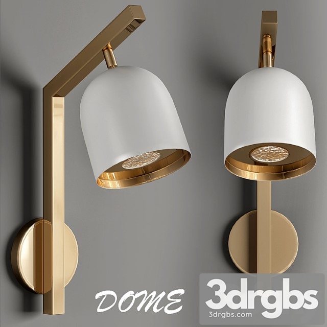 Dome Wall Lamp 3dsmax Download - thumbnail 1