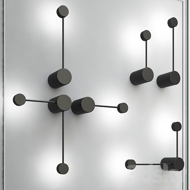 Dots wall lamps 3DS Max - thumbnail 1