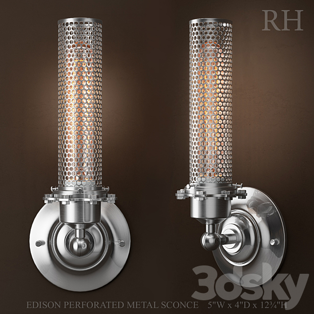 EDISON PERFORATED METAL SCONCE 3DSMax File - thumbnail 1