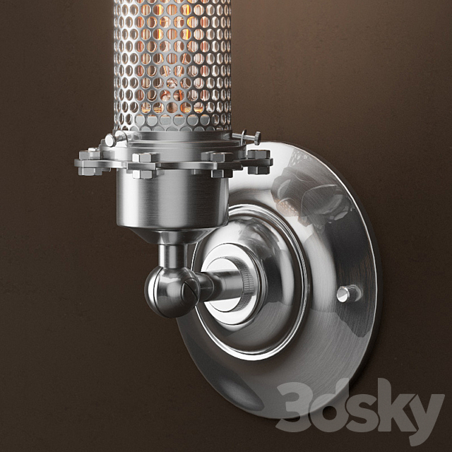 EDISON PERFORATED METAL SCONCE 3DSMax File - thumbnail 3