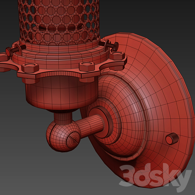 EDISON PERFORATED METAL SCONCE 3DSMax File - thumbnail 5