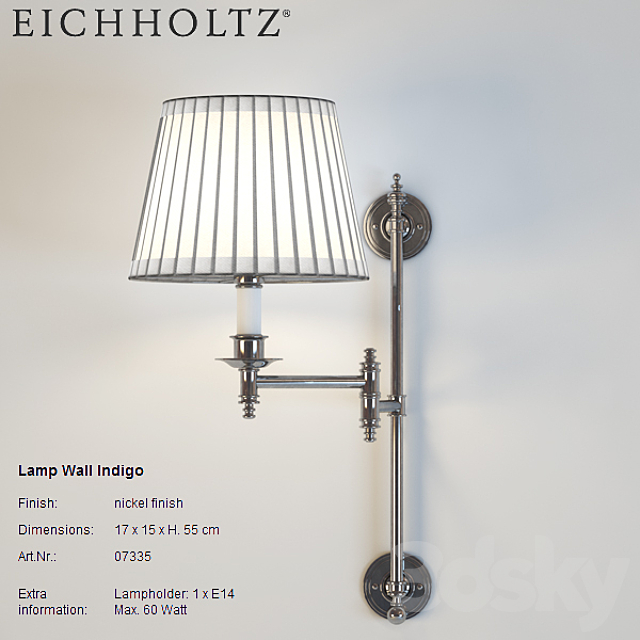 EICHHOLTZ _ Indigo wall lamp 3DSMax File - thumbnail 1