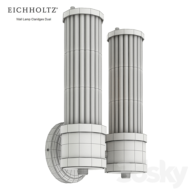 EICHHOLTZ Wall Lamp Claridges Dual 111616 111385 3ds Max - thumbnail 3