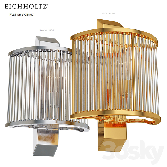 EICHHOLTZ Wall lamp Oakley 111248 111249 3DSMax File - thumbnail 3