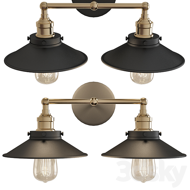 Eletorot Vintage Wall Light Double Wall Light 3DSMax File - thumbnail 1