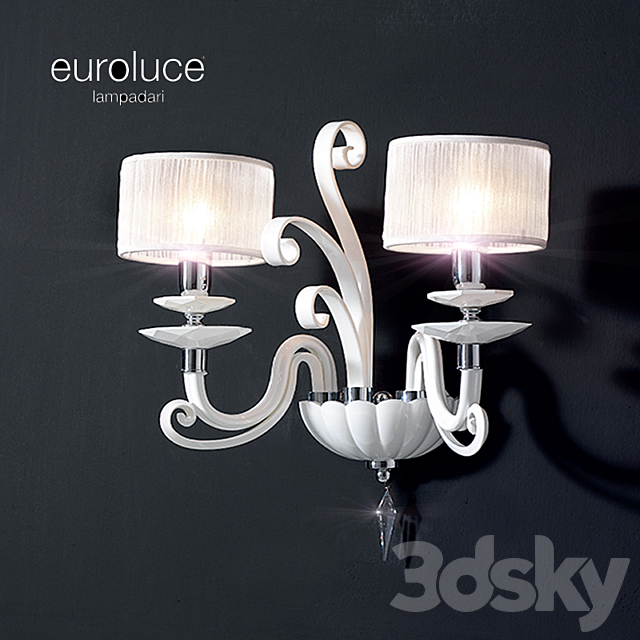 Euroluce Lampadari Alicante White shade. sconce 3DSMax File - thumbnail 1