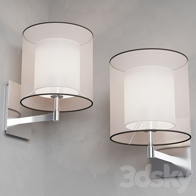 Faro SABA Matt nickel wall lamp 3ds Max - thumbnail 1