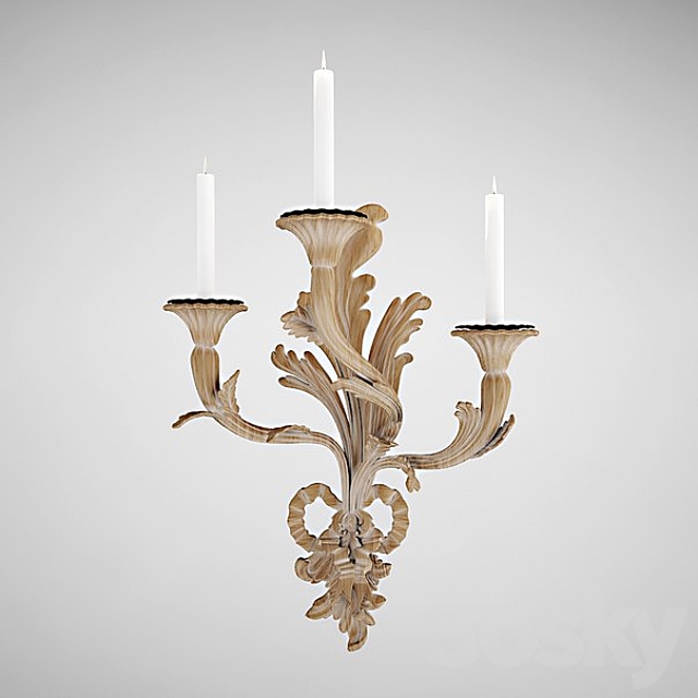 FEAO 1026 Decoro 13 ORO sconces Chelini 3DSMax File - thumbnail 1