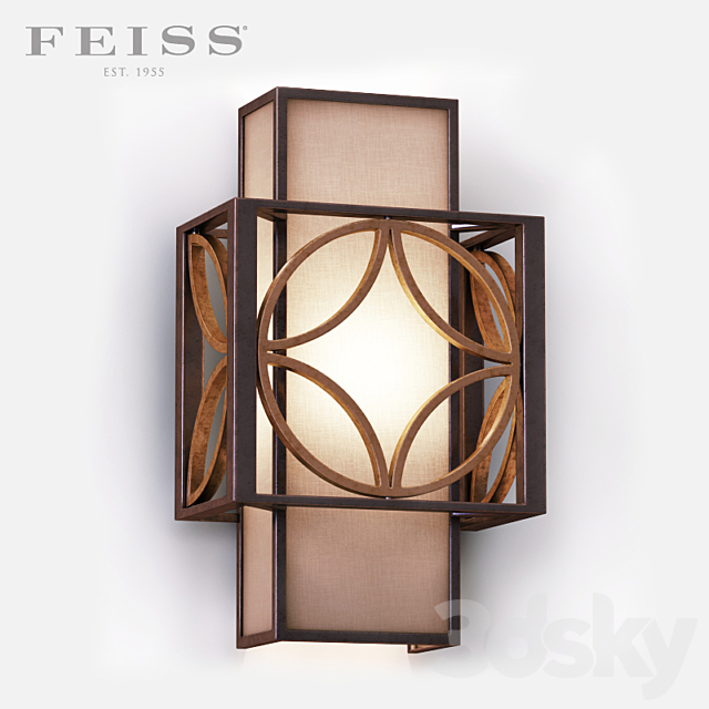 Feiss – Remy 1 Light Sconce 3DSMax File - thumbnail 1