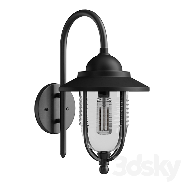 Fishermans Wall Lantern Black 3DS Max Model - thumbnail 3