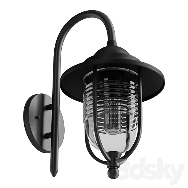 Fishermans Wall Lantern Black 3DS Max Model - thumbnail 4