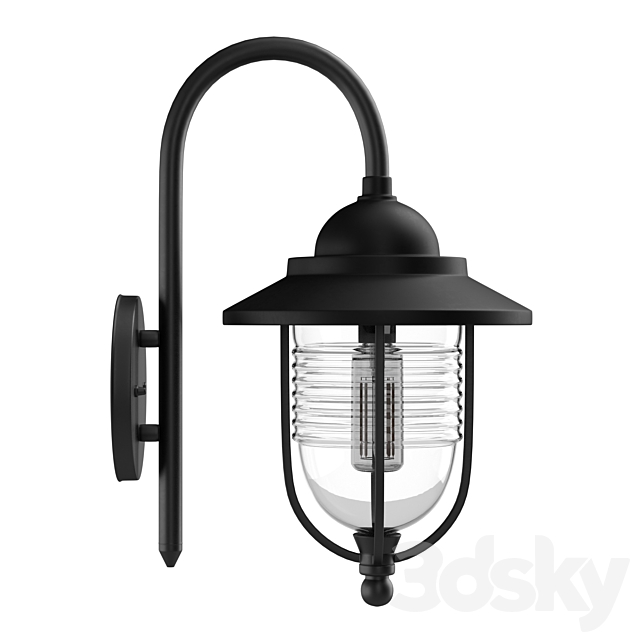 Fishermans Wall Lantern Black 3DS Max Model - thumbnail 5