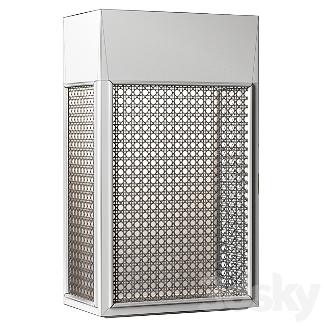 Florence rattan wall lantern FV3 _ Rattan wall lamp 3DS Max Model - thumbnail 5