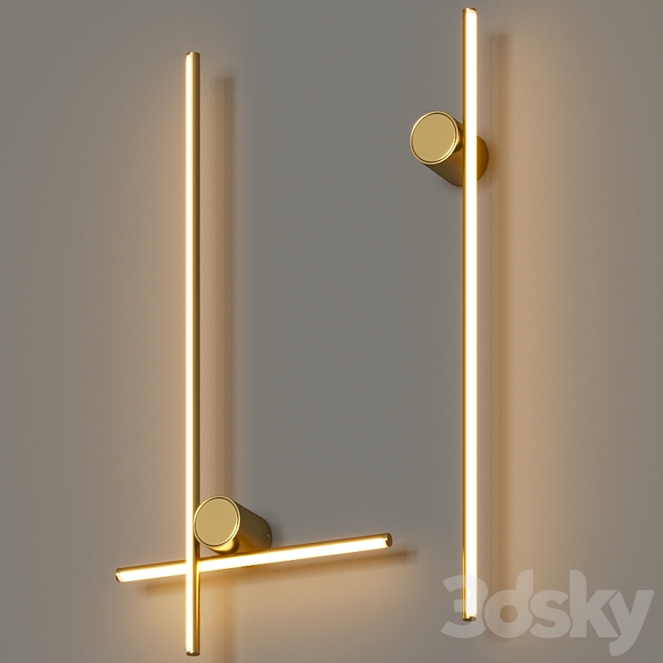 Flos Coordinates W1 & W2 Wall Lamps 3DS Max Model - thumbnail 2