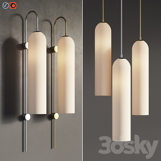 Flot Wall Sconce and Pendant Set Articololighting 3DSMax File - thumbnail 1