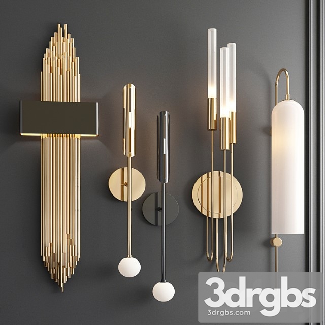 Four Nice Wall Lights 11 1 3dsmax Download - thumbnail 1