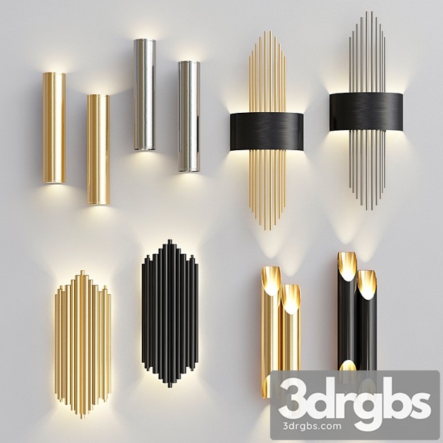 Four Nice Wall Lights 3 1 3dsmax Download - thumbnail 1