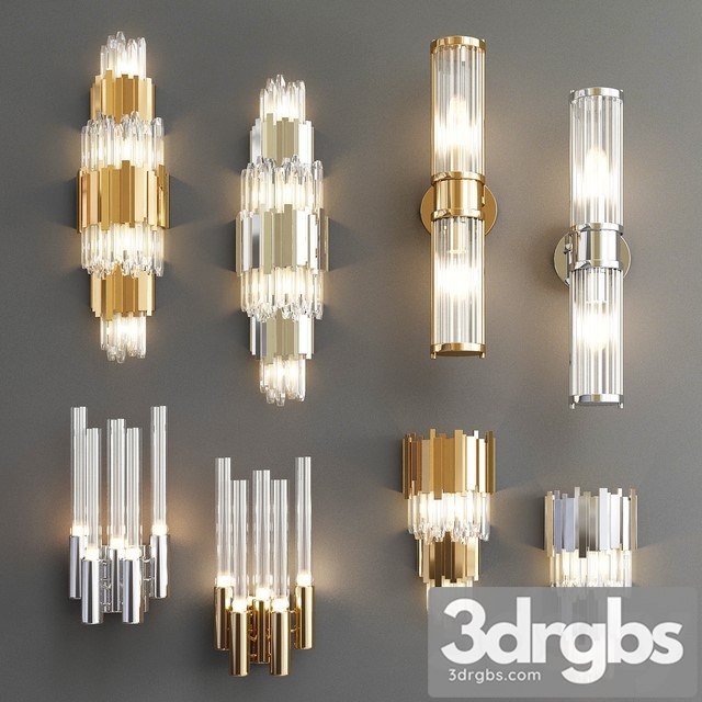 Four Nice Wall Lights 3dsmax Download - thumbnail 1