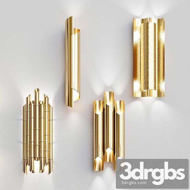 Four Nice Wall Lights 4 3dsmax Download - thumbnail 1