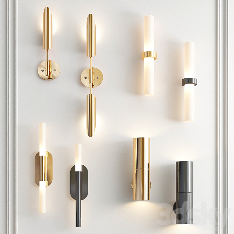 Four Nice Wall Lights_10 3DS Max - thumbnail 1