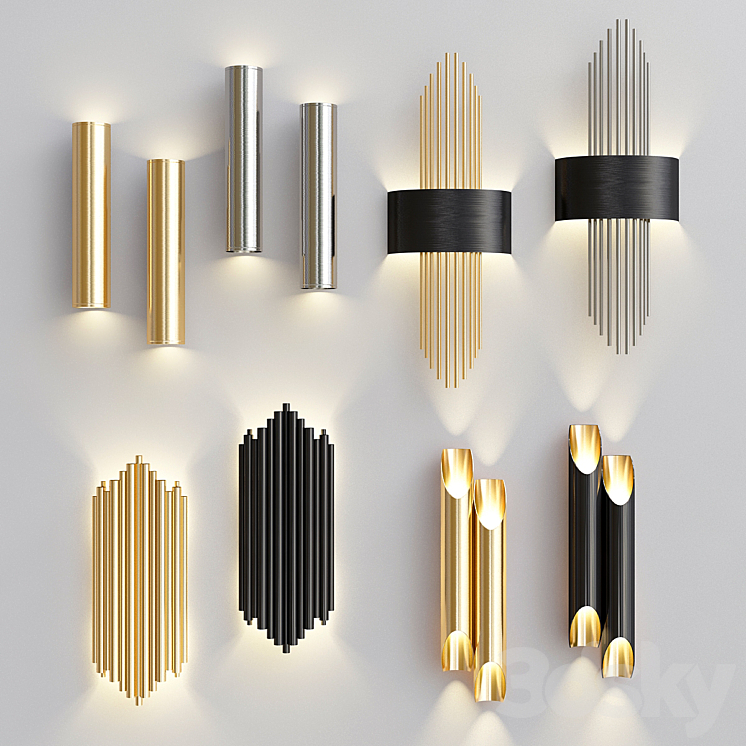 Four Nice Wall Lights_3 3DS Max - thumbnail 1