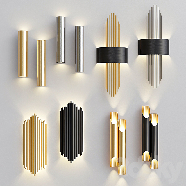 Four Nice Wall Lights_3 3DSMax File - thumbnail 1