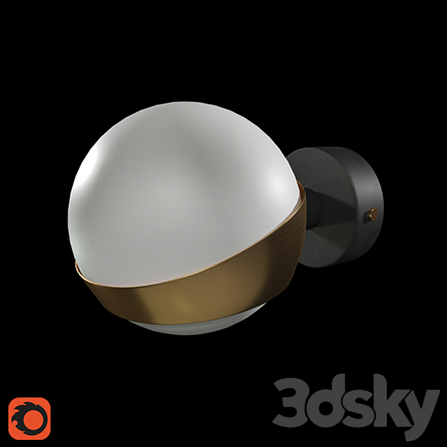 Freya FR5009WL-01B sconce 3ds Max - thumbnail 1