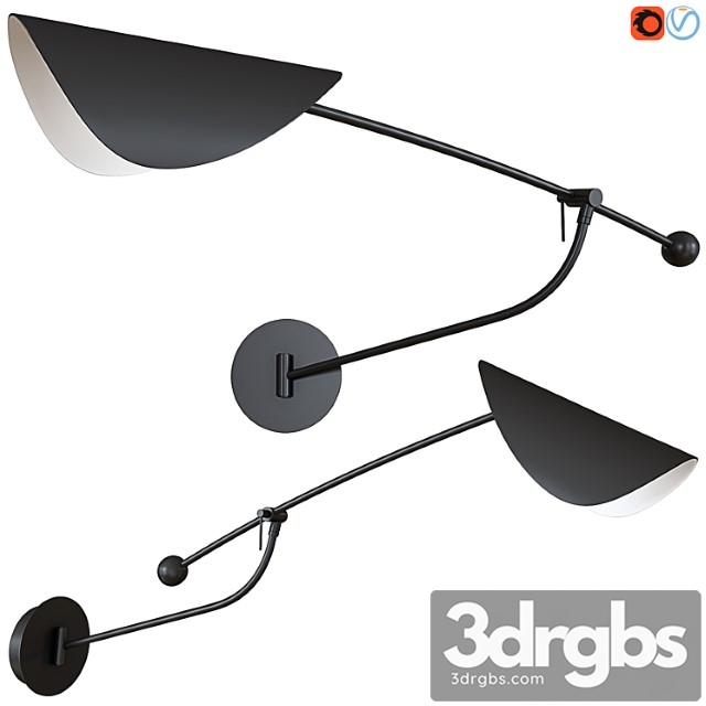 Funambule adjustable contemporary metal wall light - thumbnail 1