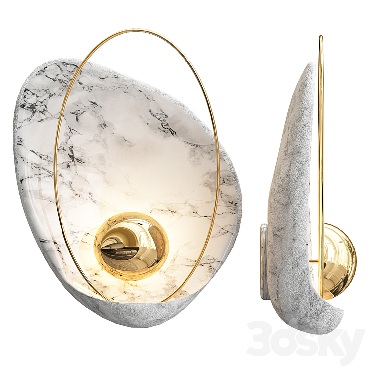 Ginger & Jagger Pearl WALL LAMP 3DS Max Model - thumbnail 1