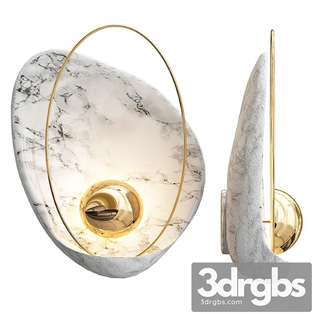 Ginger Jagger Pearl Wall Lamp 3dsmax Download - thumbnail 1