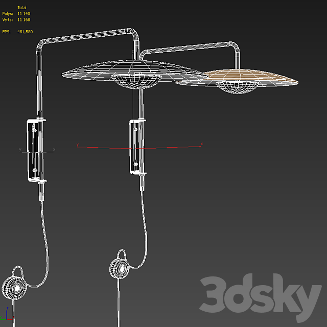 GINGER SWING ARM WALL LIGHT 3DSMax File - thumbnail 2