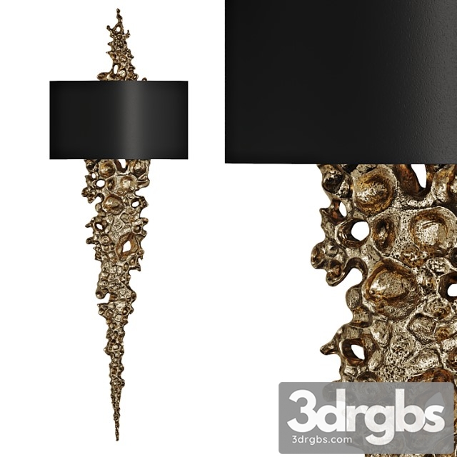 Gold wall light lava vetvi store - thumbnail 1