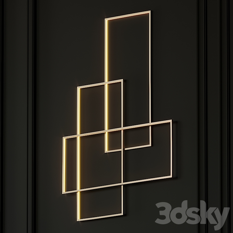 Goose Featjer Modern Wall Sconce 3DS Max - thumbnail 2