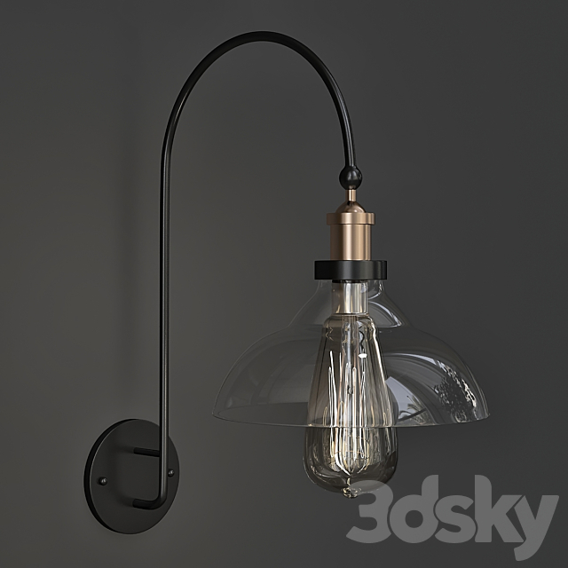 Gooseneck wall lights wall 3DSMax File - thumbnail 1