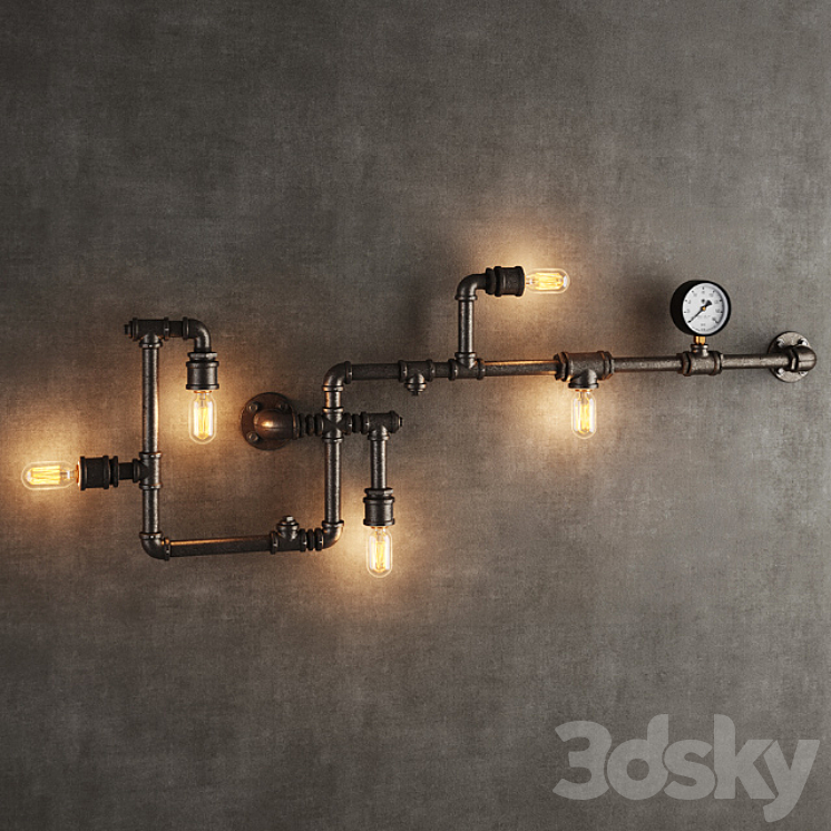 GRAMERCY HOME – TUBE SCONCE SN047-5 3DS Max - thumbnail 1