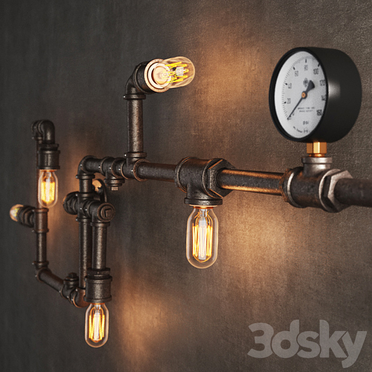 GRAMERCY HOME – TUBE SCONCE SN047-5 3DS Max - thumbnail 2