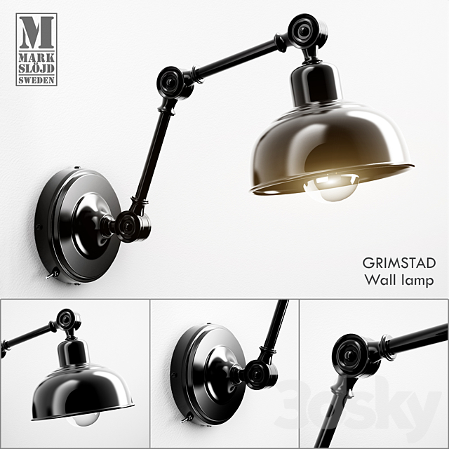 GRIMSTAD Wall lamp 3DS Max Model - thumbnail 1