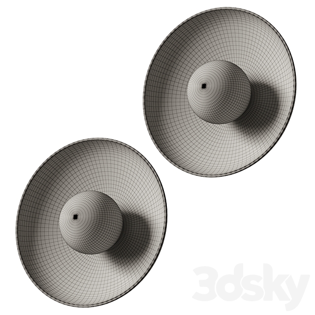 Handmade Ceramic Dish Wall Sconce – Lighting Collective 3DS Max Model - thumbnail 5