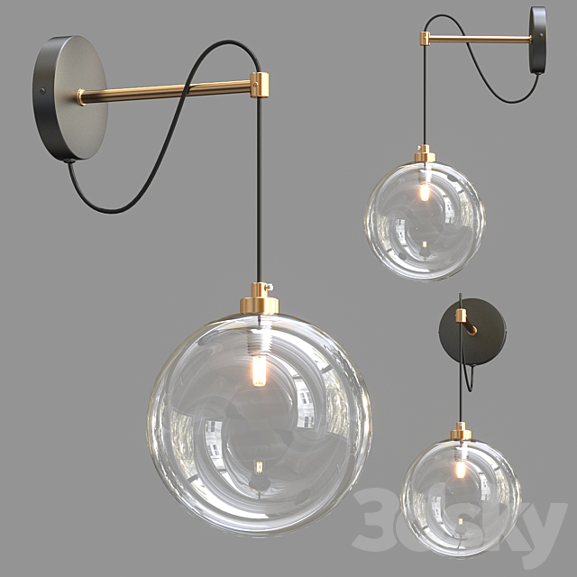 Hanging Ball Sconce 3DSMax File - thumbnail 2