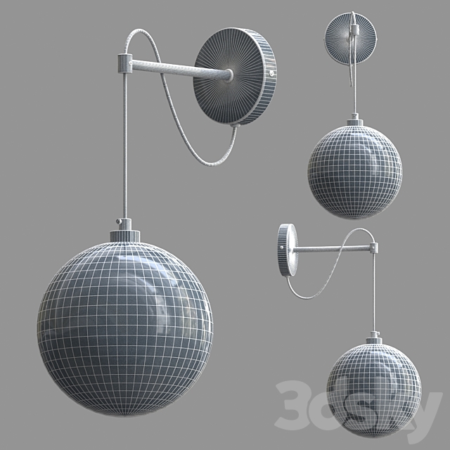 Hanging Ball Sconce 3DSMax File - thumbnail 3