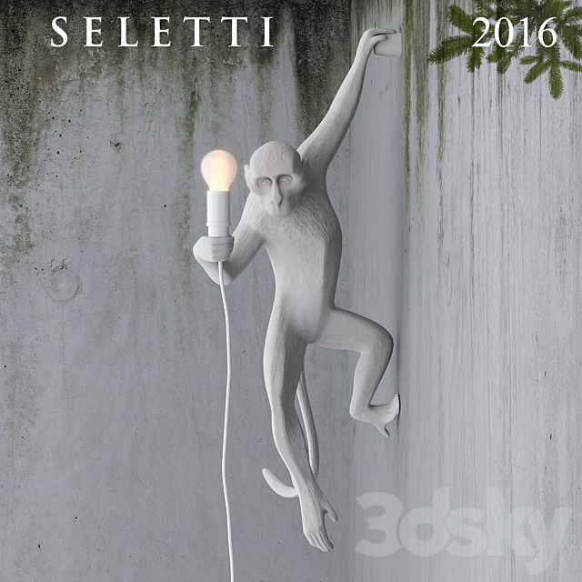 Hanging Monkey wall lamp 3DSMax File - thumbnail 1