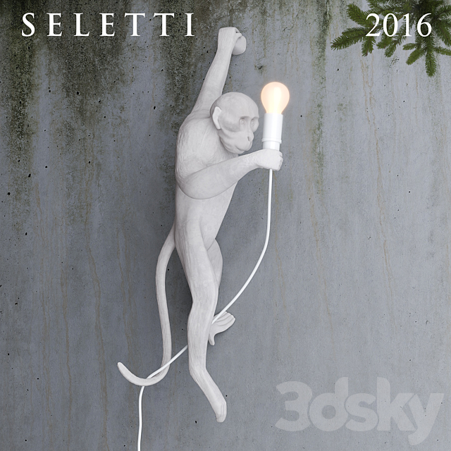 Hanging Monkey wall lamp 3DSMax File - thumbnail 2