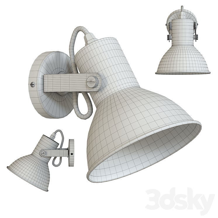 Harrison Industrial wall light Maisons Du Monde 3DS Max Model - thumbnail 2