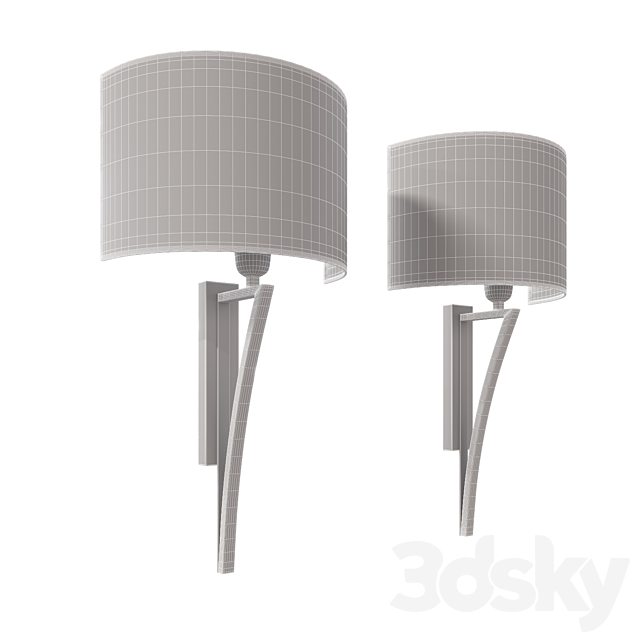 Heathfield Yves Nickel Wall Light 3ds Max - thumbnail 2