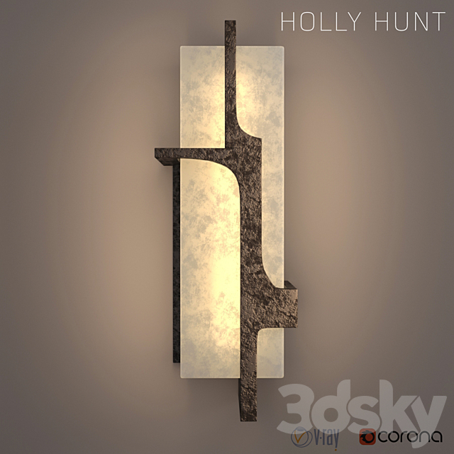 Holly Hunt Ariel sconce 3DS Max Model - thumbnail 2