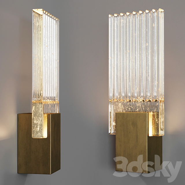 Holly Hunt Pleated Glass Sconce 3DSMax File - thumbnail 1