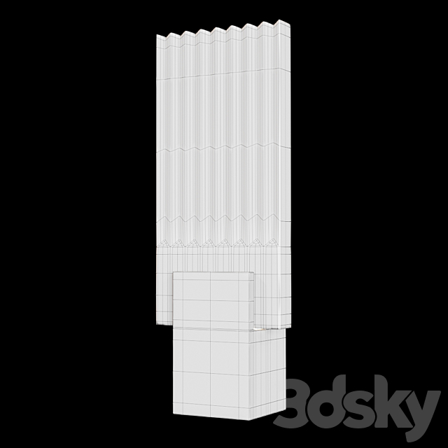 Holly Hunt Pleated Glass Sconce 3DSMax File - thumbnail 2