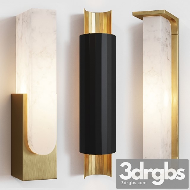 Holly hunt set sconce 3dsmax Download - thumbnail 1